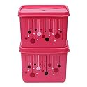 Kuber Industries Plastic 2 Pieces Multipurpose Storage Container Set 1000 ML (Green) - CTKTC23271
