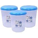 Kuber Industries Plastic 3 Pieces Multipurpose Storage Container Box 5000 ML (Blue) -CTLTC12608,Standard