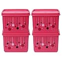 Kuber Industries Plastic 2 Pieces Multipurpose Storage Container Set 1000 ML (Green) - CTKTC23271