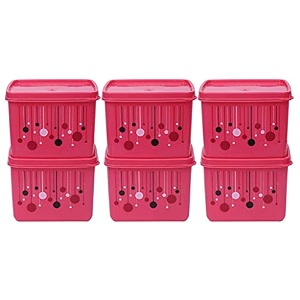 kuber industries plastic 2 pieces multipurpose storage container set 1000 ml green - ctktc23271