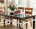 KUBER INDUSTRIES Plastic 6 Seater Solid Table
