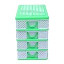 Kuber Industries Plastic Four Layer Drawer Storage Cabinet Box (Green)-CTKTC25058