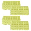 Kuber Industries Plastic Ice Cube Tray Set with 14 Section- Pack of 12 (Green)-HS43KUBMART25765