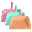 Kuber Industries Plastic Lightweight 10" Dustpan With Comfort Grip Handle for Easy Sweep Broom, Pack of 3 (Pink &amp; Green &amp; Light Pink)