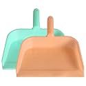 Kuber Industries Plastic Lightweight 10" Dustpan With Comfort Grip Handle for Easy Sweep Broom, Pack of 2 (Green &amp; Light Pink)