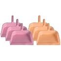 Kuber Industries Plastic Lightweight 10" Dustpan With Comfort Grip Handle for Easy Sweep Broom, Pack of 6 (Pink &amp; Light Pink)
