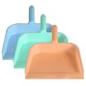 Kuber Industries Plastic Lightweight 10" Dustpan With Comfort Grip Handle for Easy Sweep Broom, Pack of 3 (Blue &amp; Green &amp; Light Pink)
