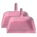 Kuber Industries Plastic Lightweight 10" Dustpan with Comfort Grip Handle for Easy Sweep Broom, Pack of 2 (Pink)