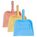 Kuber Industries Plastic Lightweight 12" Dustpan with Comfort Grip Handle for Easy Sweep Broom, Pack of 3 (Blue &amp; Cream &amp; Pink)