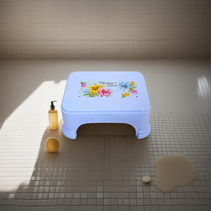 KUBER INDUSTRIES Plastic rectangular Bathroom Patla Stool