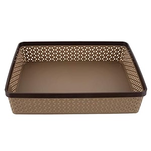 kuber industries plastic solitaire stationary office tray for a4 documentspaperslettersfolders - file and document holder desk organizer coffee