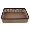 Kuber Industries Plastic Solitaire Stationary Office Tray for A4 Documents/Papers/Letters/Folders - File and Document Holder Desk Organizer (Coffee)