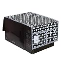 Kuber Industries Polka Dots Design PVC Microwave Oven Top Cover 30 Liter with Utility 4 Pockets (Grey) - CTKTC040710