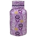Kuber Industries polyester Floral Print Waterproof and Dustproof Cylinder Cover For Home &amp; Kitchen (Purple)
