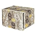 Kuber Industries Polyster Flower Printed Microwave Oven Cover, Dustproof Machine Protector Cover,20 LTR. (Brown)-HS43KUBMART25912, Standard