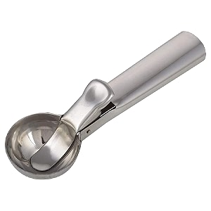kuber industries stainless steel springtrigger ice cream scoop silver-kubmart2855