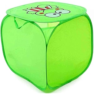 kuber industries foldable laundry basket  polyester storage basket for toys amp cloth  multicolor-hs43kubmart25852