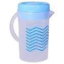 Kuber Industries Printed Plastic Water Jug with Lid, 2Ltr. (Blue)