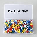 Kuber IndustriesSolid color Push Pins Tacks|Heavy-Duty Notice Board Pins 200" (Multi)