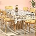 Kuber Industries PVC 4 Seater 3D Transparent Centre Table Cover - Silver, Standard (CTCOMPST14)