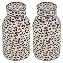 Kuber Industries PVC Circle Print Waterproof and Dustproof Cylinder Cover For Home &amp; Kitchen Pack of 2 (Cream)
