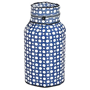 kuber industries pvc circle print waterproof and dustproof cylinder cover for home amp kitchen cream