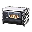 Kuber Industries Oven Top Cover | Non-Woven Microwave Oven Top Cover with 4 Utility Pockets | Oven Cover for Kitchen Décor | Barik Check Oven Top Cover | Brown