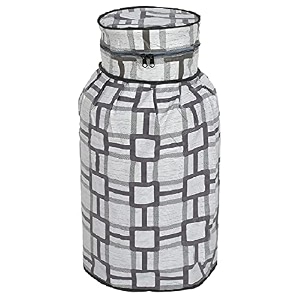 kuber industries pvc square print waterproof and dustproof cylinder cover for home amp kitchen grey
