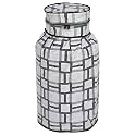 Kuber Industries PVC Square Print Waterproof and Dustproof Cylinder Cover For Home & Kitchen (Grey)