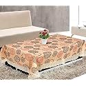 Kuber Industries Rangoli Print Table Cloth 4 Seater|Waterproof Center Table Cover|Table Protector for Indoor &amp; Outdoor 60x40 (Brown)