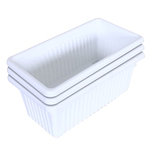 kuber industries rectangular jupiter plastic window potflower planter for home amp balconygarden 14 inches pack of 3 white