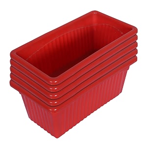 kuber industries rectangular jupiter plastic window potflower planter for home amp balconygarden 14 inches pack of 5 red