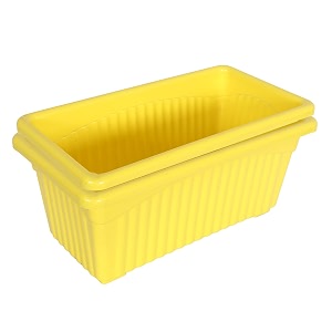kuber industries rectangular jupiter plastic window potflower planter for home amp balconygarden 14 inches pack of 2 yellow