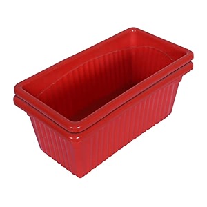 kuber industries rectangular jupiter plastic window potflower planter for home amp balconygarden 14 inches pack of 2 red