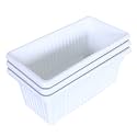 Kuber Industries Rectangular Jupiter Plastic Window Pot|Flower Planter for Home &amp; Balcony,Garden 14 Inches Pack of 3 (White)