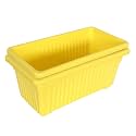 Kuber Industries Rectangular Jupiter Plastic Window Pot|Flower Planter for Home &amp; Balcony,Garden 14 Inches Pack of 2 (Yellow)