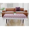 Kuber Industries Rose Print Table Cloth 4 Seater|Waterproof Center Table Cover|Table Protector for Indoor &amp; Outdoor 60x40 (Maroon)