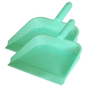 kuber industries round 1034 plastic dustpan pack of 2 green