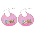 Kuber Industries Rouned Shaped Unisex Baby Cotton Super Bib, Baby Bib, Washable, Stain And Odor Resistant-Pack of 2 (Pink)-HS43KUBMART25532