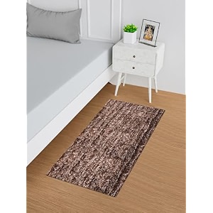 kuber industries bedside runner for bedroom amp living room  lexus home decor carpet  anti skid carpet rug mat  kitchen runner  22x55  brown