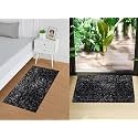 Kuber Industries Runner &amp; Door Mat Combo Set | Anti-Skid Lexus Home Decor Bedside Runner for Bedroom | Set of 2 | Grey