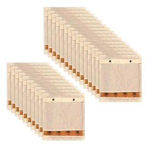 kuber industries saree bags  clothes bags for storage  cotton wardrobe organizer  mesh window cloth storage bags set  single packing saree cover with button  pack of 25  cream