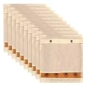 Kuber Industries Clothes Organizer For Wardrobe (Pack of 10) - Cotton Single Storage Organizer For Saree | Lehenga | Clothes - Dress Organizer For Wardrobe - Single Saree Covers With Button (Cream)