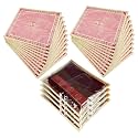 Kuber Industries Saree Cover | Single Packing Zip Closure Clothes Storage Bag | Wardrobe Organizer | Palki Packing Saree Cover | Pack of 24 | Pink