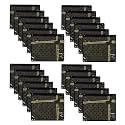 Kuber Industries Saree Storage Bag | Clothes Storage Bag | Wardrobe Storage Bag | Single Packing Cloth Storage Bag | Top Visible Window Saree Bag | Bow Golden Dot | Pack of 24 | Black