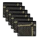Kuber Industries Saree Storage Bag | Clothes Storage Bag | Wardrobe Storage Bag | Single Packing Cloth Storage Bag | Top Visible Window Saree Bag | Bow Golden Dot | Pack of 6 | Black