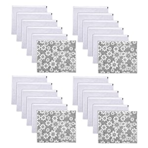kuber industries saree storage bag  waterproof saree bag  wardrobe storage bag  top visible window saree bag  single packing cloth bag  flower quilted storage bag  pack of 24  gray