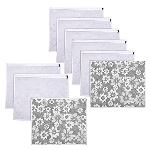 kuber industries saree storage bag  waterproof transparent odor-free durable easy to maintain  non-woven material  rectangular shape  9 pcs  gray
