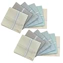 Kuber Industries (Set of 6) Handkerchief | Premium Cotton Men's Handkerchief | Hanky Set for Men | Hand Rumal for Boys | Lining Design | Dark Color