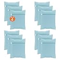 Kuber Industries Set of 3 Polyester Mesh Laundry Bag with Zip | Reusable Washing Bags for Washing Machine | Ideal for Lingerie, Delicate Fabrics &amp; Shoes Protection | YZ-6-BLU | Plain - Blue